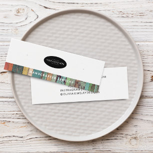 Chic Add Your Logo Earring Display Card