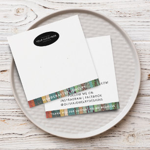 Chic Add Your Logo Stud Earring Display Card