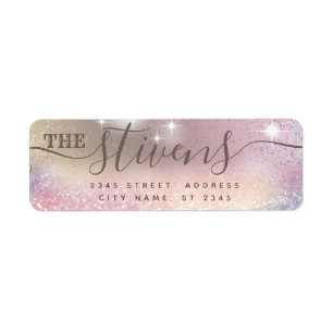 Chic adorable script glittery family