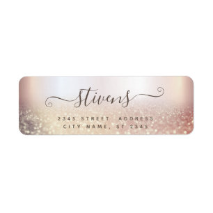 Chic adorable script glittery family