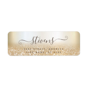 Chic adorable script gold glittery family
