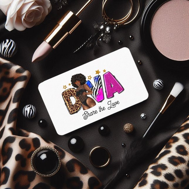 Chic African American Diva Referral (Chic African American Diva Referral Card)