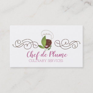 chic African American woman chef business card