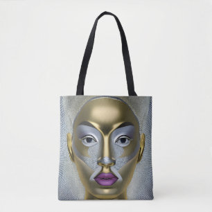 Chic African Femininity Woman's Portrait Tote Bag
