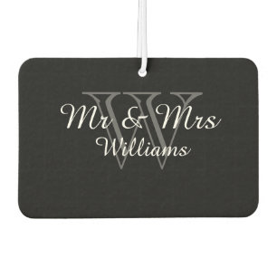 CHIC AIR FRESHENER_"Mr & Mrs" GRAY/BLACK/WHITE Car Air Freshener