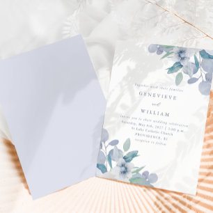 Chic Airy Blue Floral Bouquet Wedding