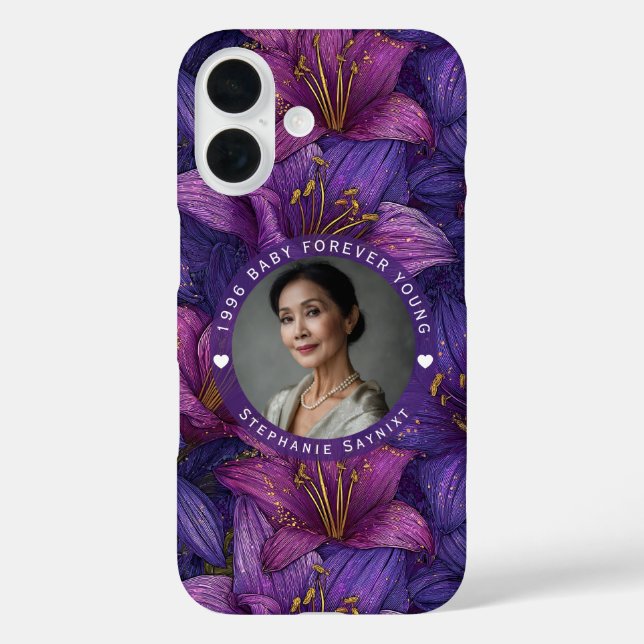 Chic Amaryllis Female Birthday Contemporary Case-Mate iPhone Case (Back)