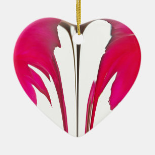 Chic amazing Red rose under the white sky.png Ceramic Tree Decoration