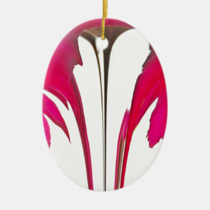 Chic amazing Red rose under the white sky.png Ceramic Tree Decoration