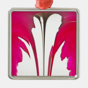 Chic amazing Red rose under the white sky.png Metal Tree Decoration