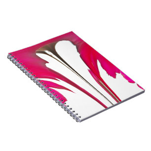 Chic amazing Red rose under the white sky.png Spiral Notebook