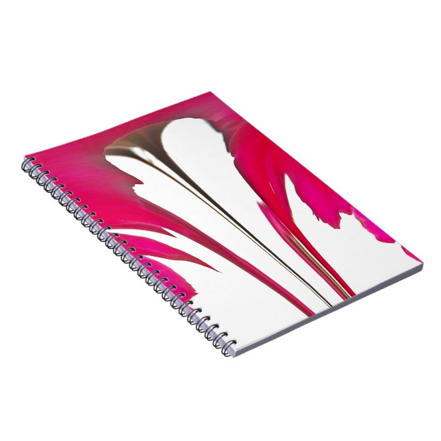 Chic amazing Red rose under the white sky.png Spiral Notebook (Right Side)