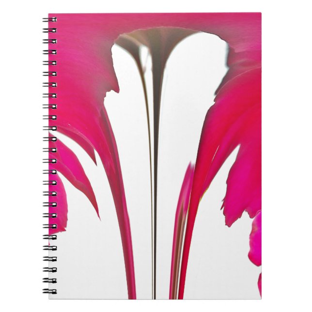 Chic amazing Red rose under the white sky.png Spiral Notebook (Front)