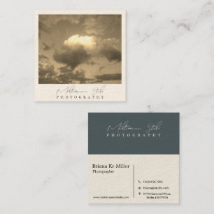 Chic and Elegant  modern minimalist photography Square Business Card