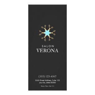 Chic and Elegant Scissors Logo Hair Salon 2 Rack Card