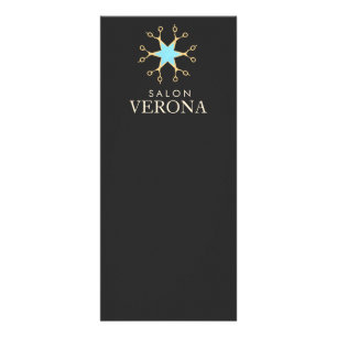 Chic and Elegant Scissors Logo Hair Salon Rack Card
