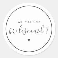Chic and Elegant Will you be my Bridesmaid