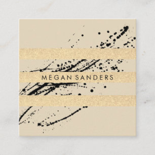 Chic and Glamour Expressive / Stripes Square Business Card