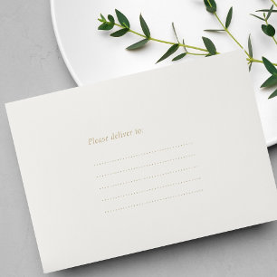 Chic and Minimalist Ivory Script Envelope