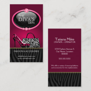Chic and Sassy Fashion Business Card