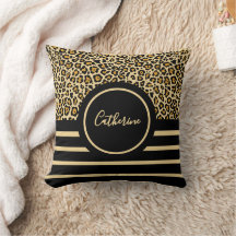 Chic Animal Skin Leopard Pattern Throw Pillow