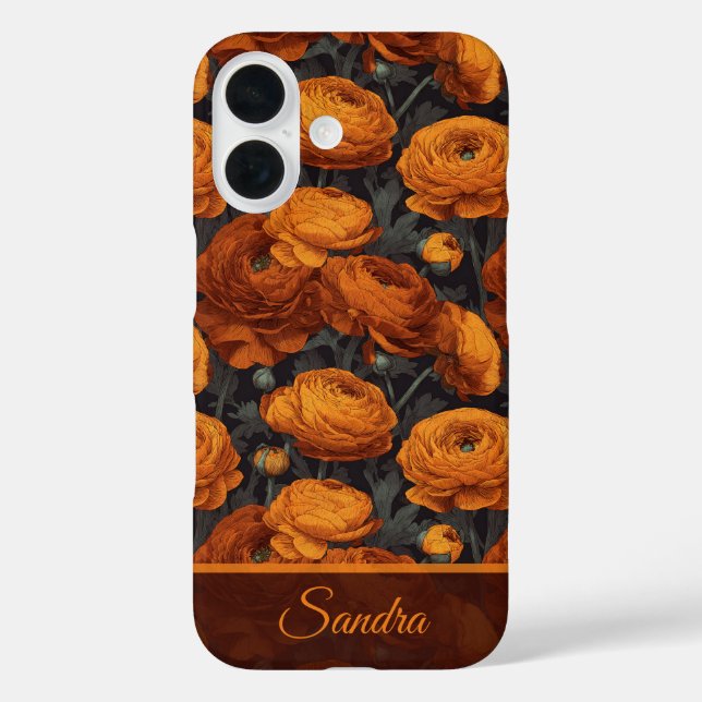 Chic Anniversary Keepsake Ranunculus Floral Custom Case-Mate iPhone Case (Back)