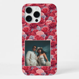 Chic Anniversary Keepsake Rose Flower Photo iPhone 16 Pro Max Case