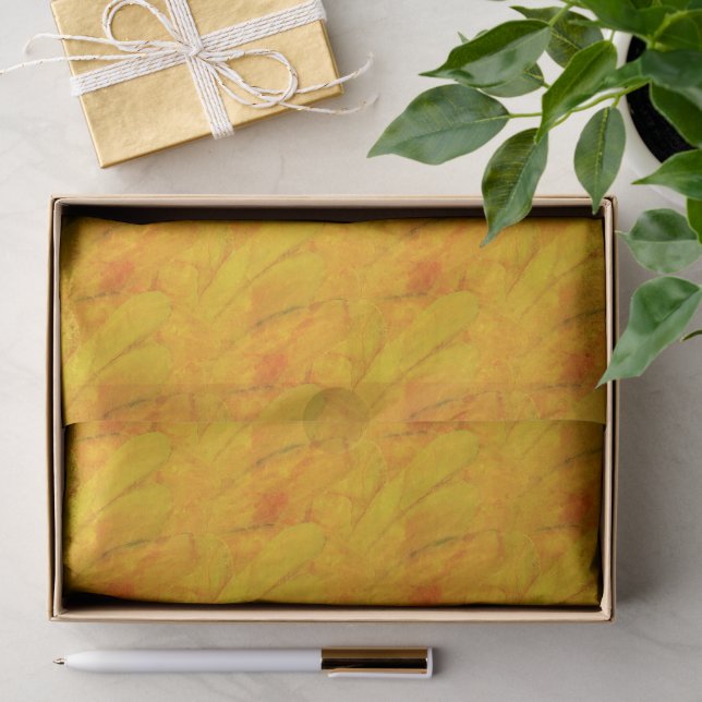 Chic Apricot Crush Abstract Floral Tissue Paper (Gift)