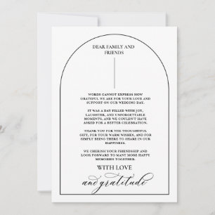 Chic Arch Modern Stylish Elegant Thank You Card