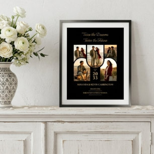 Chic Arched Collage Double Grads Twins TMF26 Poster