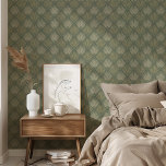 Chic Art Deco Sage Green Geometric Design Wallpaper<br><div class="desc">Enhance your home decor with this chic Art Deco Peel & Stick wallpaper, featuring a sophisticated geometric design in a soothing sage green palette. The pattern showcases elegant fan and diamond shapes in soft hues of sage, olive, and beige, embodying the timeless allure of the Art Deco era. Perfect for...</div>