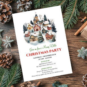 Chic artistic Christmas scene festive celebration  Invitation