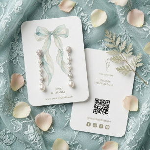 Chic Artistic Coquette Bow Jewellery Display TMF26 Business Card