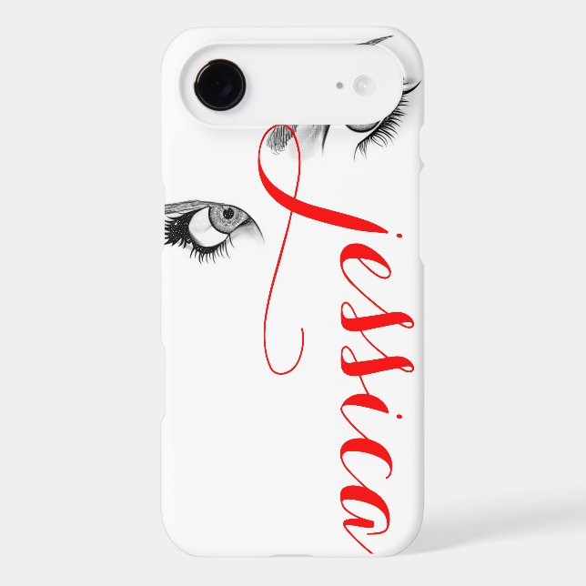 Chic Artsy Woman's Eyes Personalised Case-Mate iPhone Case (Back)
