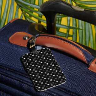  Chic Asterisks - Classic - Black Background  Luggage Tag