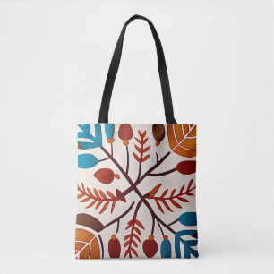 Chic autumn foliage simple earthly burnt orange tote bag