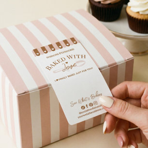 Chic Awing Baked With Love Spoon Bakery Box Seal