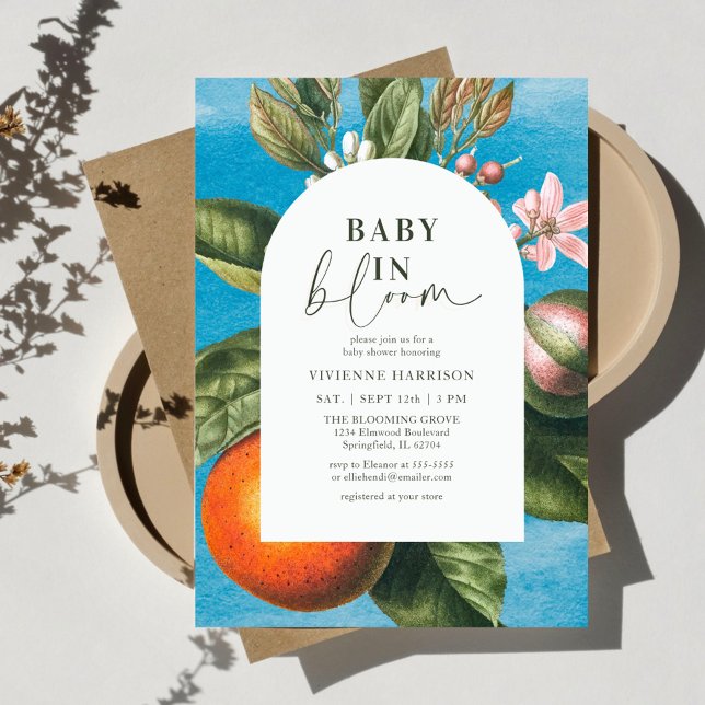 Chic Baby in Bloom |  Arch Baby Shower Invitation (Creator Uploaded)