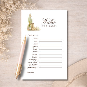Chic Baby Shower Games Wishes For Baby Advice Card