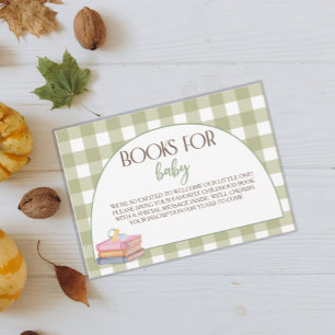 Chic Baby Shower Locally Grown Books for Baby Enclosure Card
