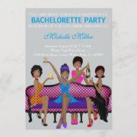 Chic Bachelorette Bash Custom Invtiation
