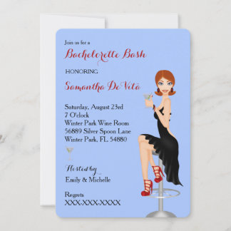 Chic Bachelorette Bash Custom Party Invitation
