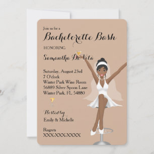 Chic Bachelorette Bash Custom Party Invitation