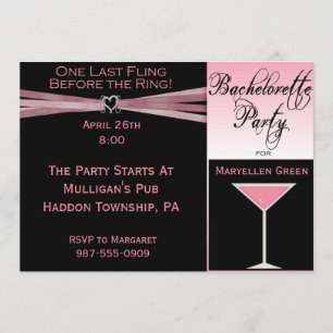 Chic Bachelorette Party Invitation