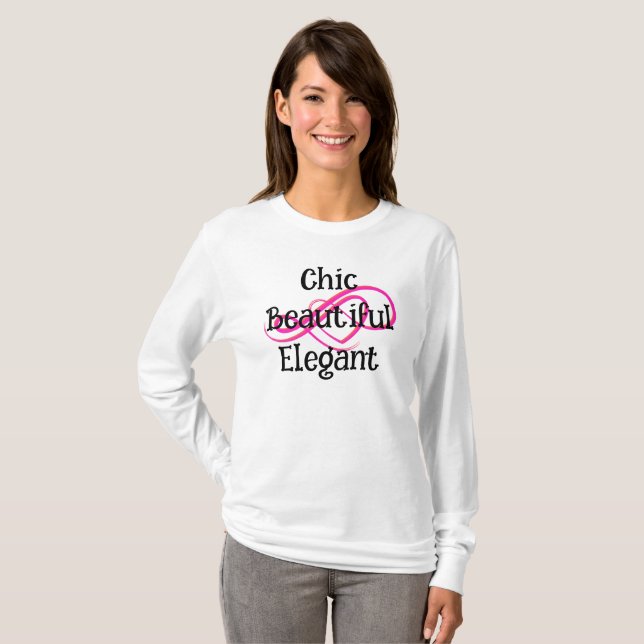 Chic, Beautiful, Elegant T-Shirt (Front Full)