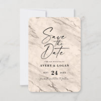 Chic Beige Marble with Champagne Foil Details
