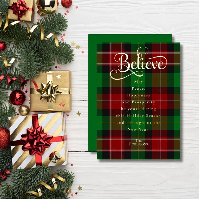 Chic Believe Green & Red Christmas Scottish Tartan (Creator Uploaded)