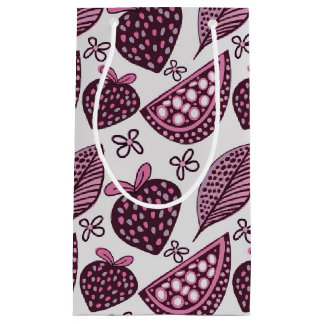 Chic Berry & Fruity Pattern Small Gift Bag