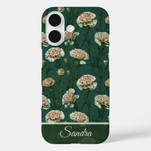 Chic Best Friend Gift Carnation Custom iPhone 16 Case