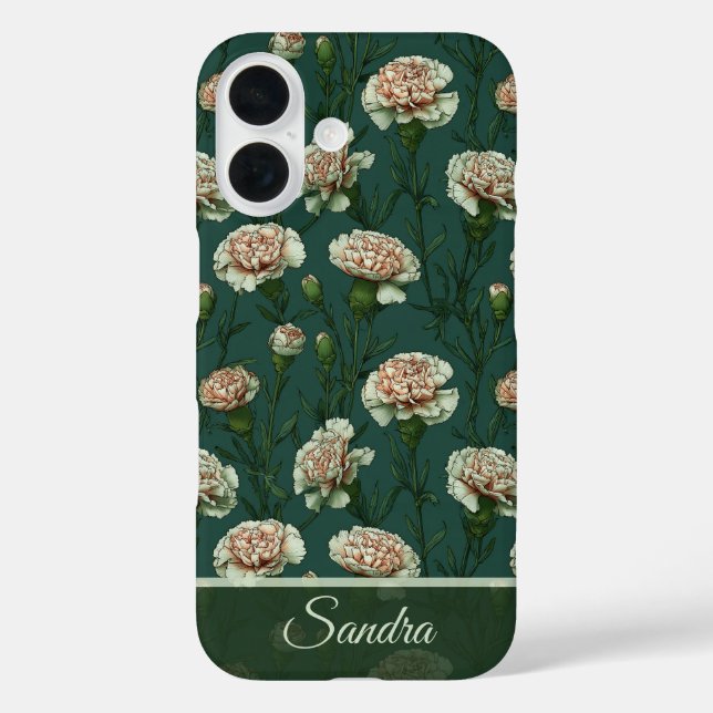 Chic Best Friend Gift Carnation Custom Case-Mate iPhone Case (Back)